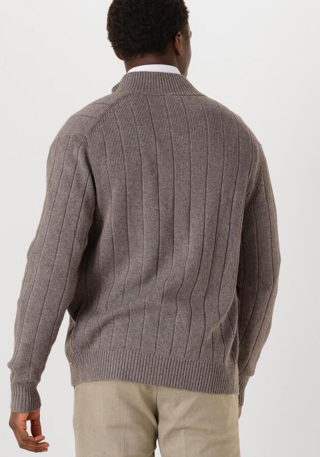 GENTILUOMO Heren Truien & Vesten Turtle Button+zip Ls Bruin - Foto 2