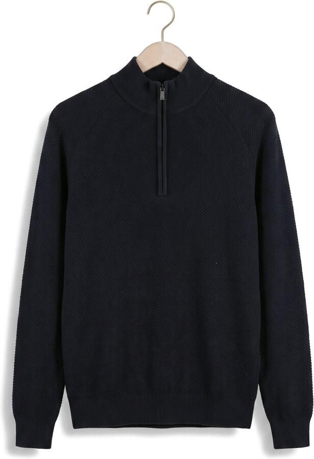 GENTILUOMO Heren Truien & Vesten Turtle Zip Ls Donkerblauw - Foto 4