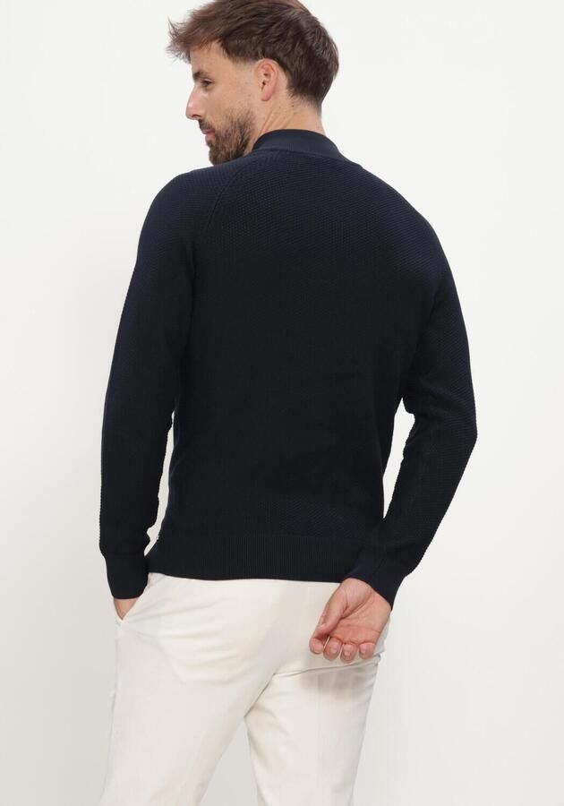 GENTILUOMO Heren Truien & Vesten Turtle Zip Ls Donkerblauw - Foto 2