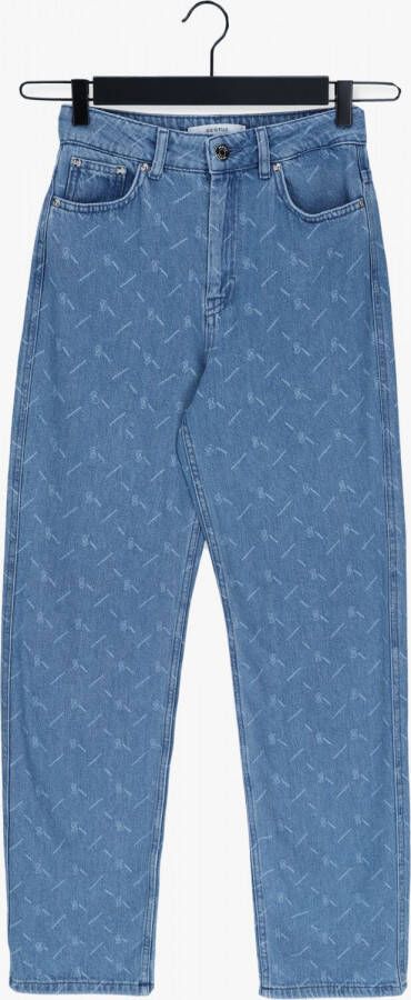 Gestuz Hoge Taille Blauwe Mom Jeans Blue Dames