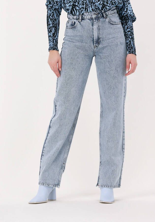 GESTUZ Dames Jeans Tanergz Hw 90's Straight Slit Jeans Blauw