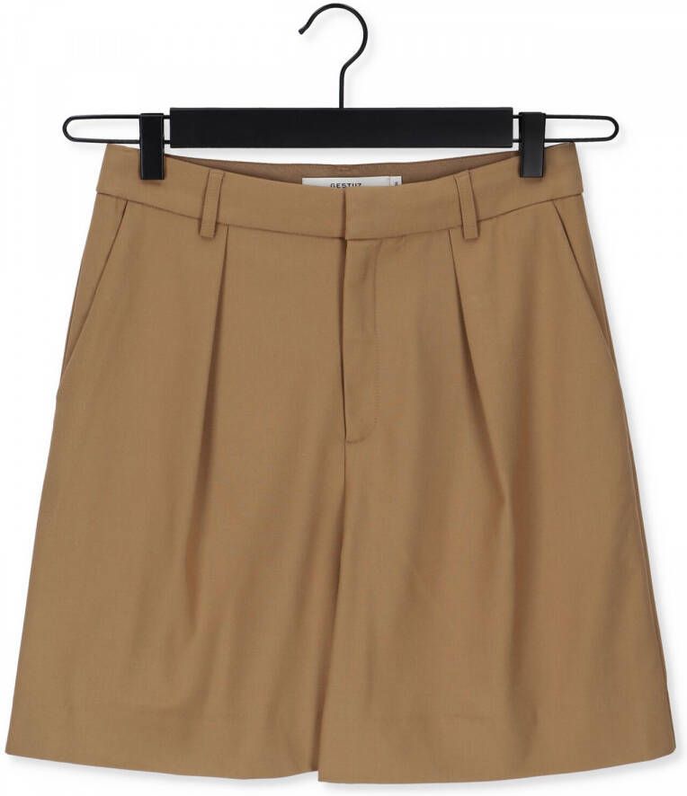 GESTUZ Dames Broeken Paula Mw Shorts Camel