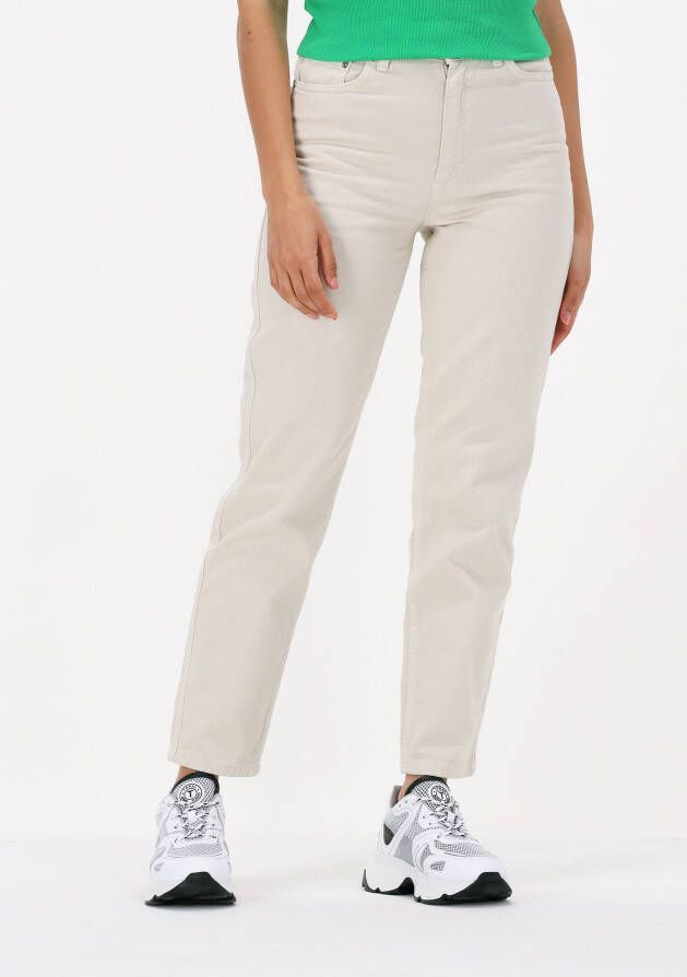 GESTUZ Dames Jeans Dena Hw Mom Twill Jeans Ecru
