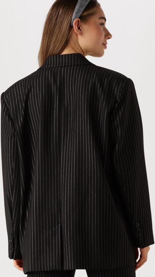 Gestuz Blackpinstripe Lurex Blazer Jacket Black Dames - Foto 3