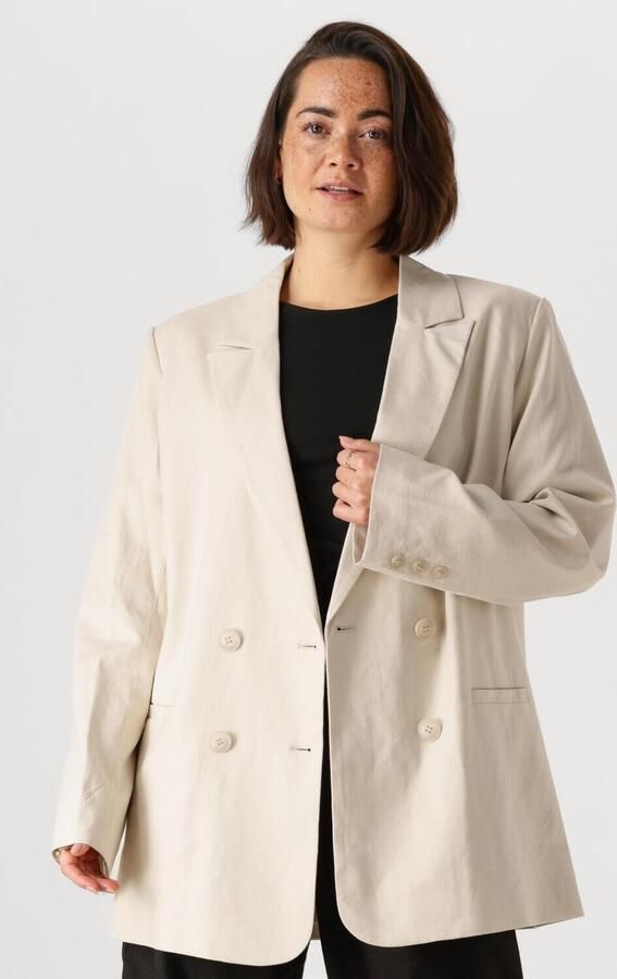 GESTUZ Dames Blazers Elarahgz Linen Blazer Gebroken Wit - Foto 4