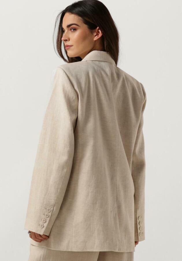 Gestuz Linnen Blazer Elegant Stijlvol Veelzijdig Beige Dames - Foto 2