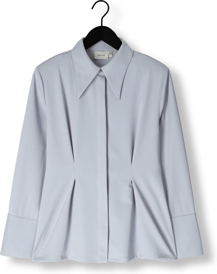Gestuz Elegante Grijs Blauwe Overhemdblouse Blue Dames