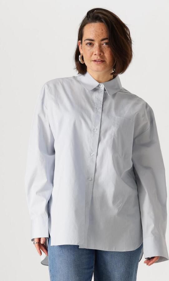Gestuz Klassiek Oversized Overhemd met Lange Mouwen Blue Dames - Foto 4