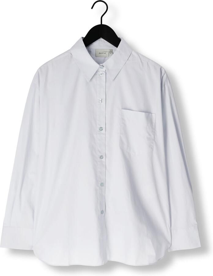 Gestuz Klassiek Oversized Overhemd met Lange Mouwen Blue Dames