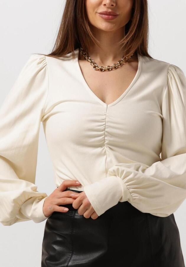 GESTUZ Dames Blouses Rifagz V-neck Blouse Beige - Foto 2