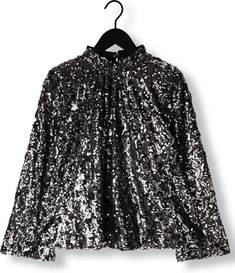 Gestuz Zwarte Pailletten Blouse voor Vrouwen Black Dames