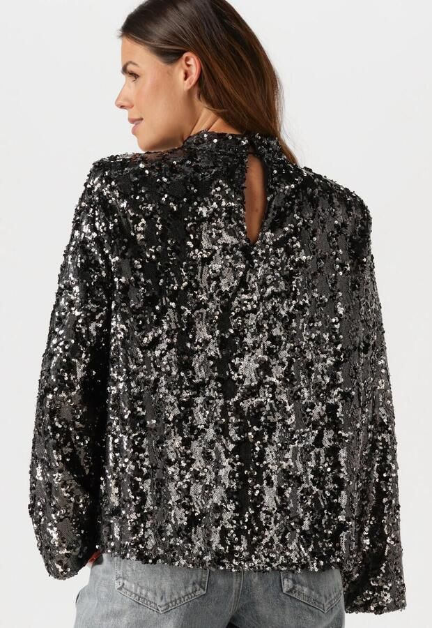 Gestuz Zwarte Pailletten Blouse voor Vrouwen Black Dames - Foto 3