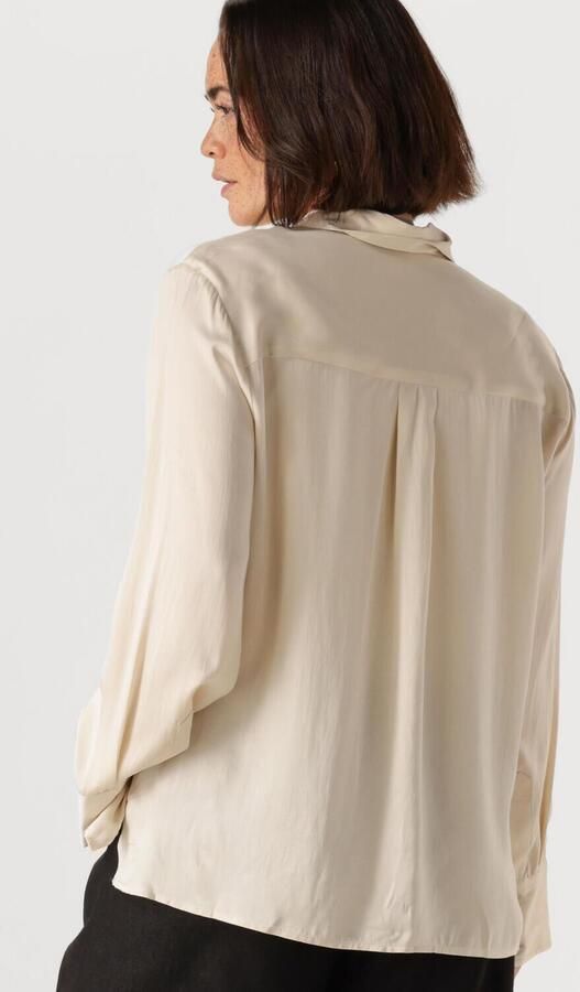 Gestuz Witte Zijden Shirt Veelzijdig en Elegant Beige Dames - Foto 3