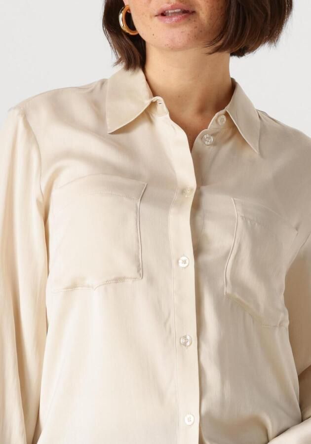 Gestuz Witte Zijden Shirt Veelzijdig en Elegant Beige Dames - Foto 2