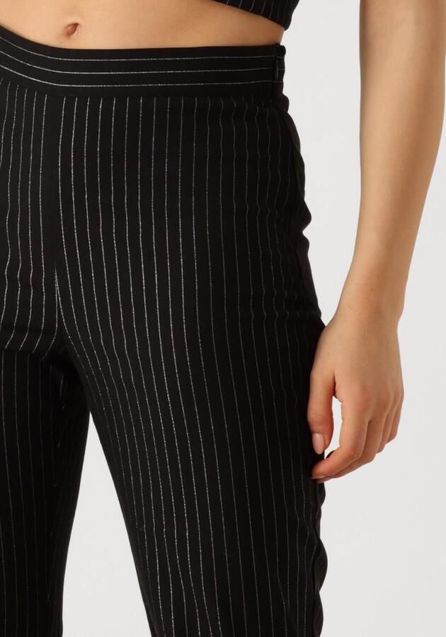 Gestuz Hoge taille flare broek met krijtstreep patroon Black Dames - Foto 2