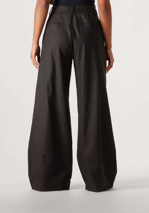GESTUZ Dames Broeken Elarahgz Linen Hw Pants Zwart