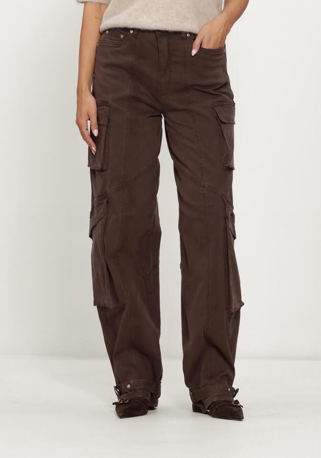 GESTUZ Dames Broeken Gzcargi Hw Pants Bruin