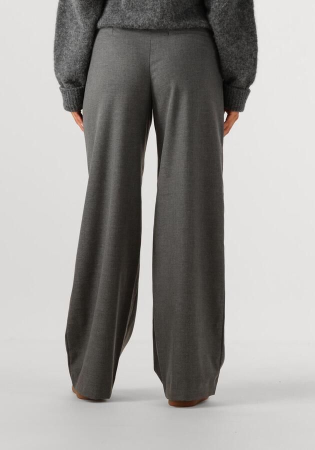 GESTUZ Dames Broeken Gzpaula Melange Mw Wide Pants Grijs
