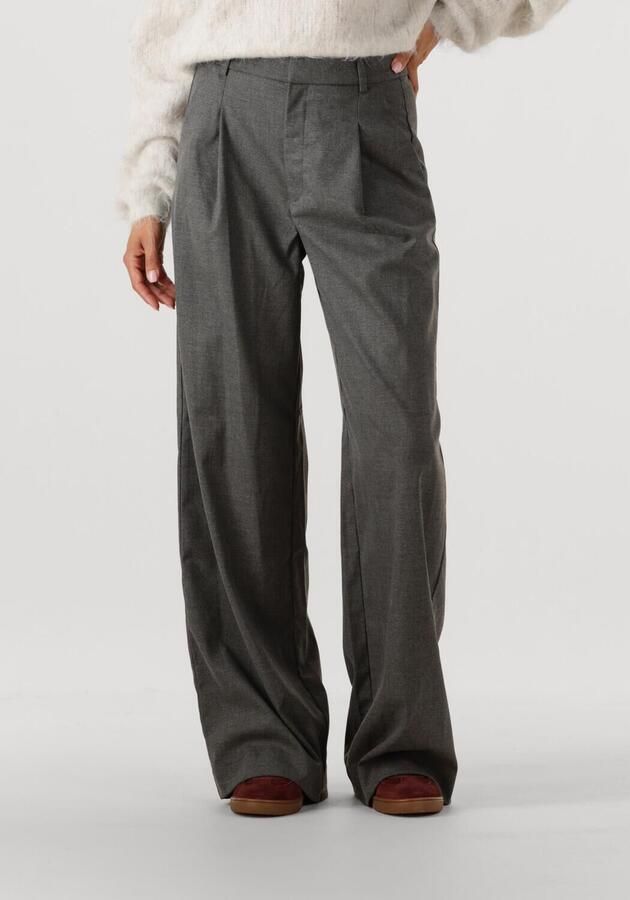 GESTUZ Dames Broeken Gzpaula Melange Mw Wide Pants Grijs - Foto 2