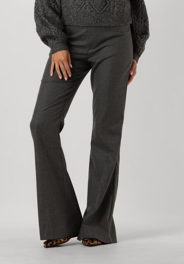 Gestuz Hoge Taille Flared Broek Donkergrijs Melange Gray Dames - Foto 3