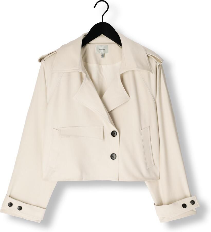 Gestuz Korte Beige Jas voor Vrouwen Beige Dames