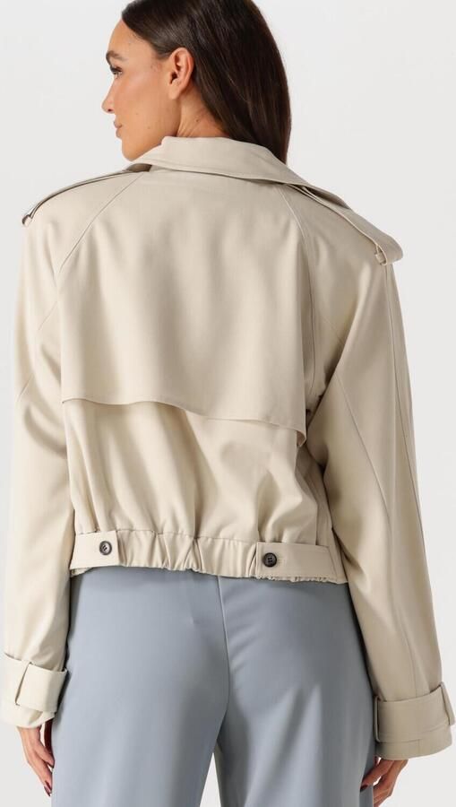 Gestuz Korte Beige Jas voor Vrouwen Beige Dames - Foto 3