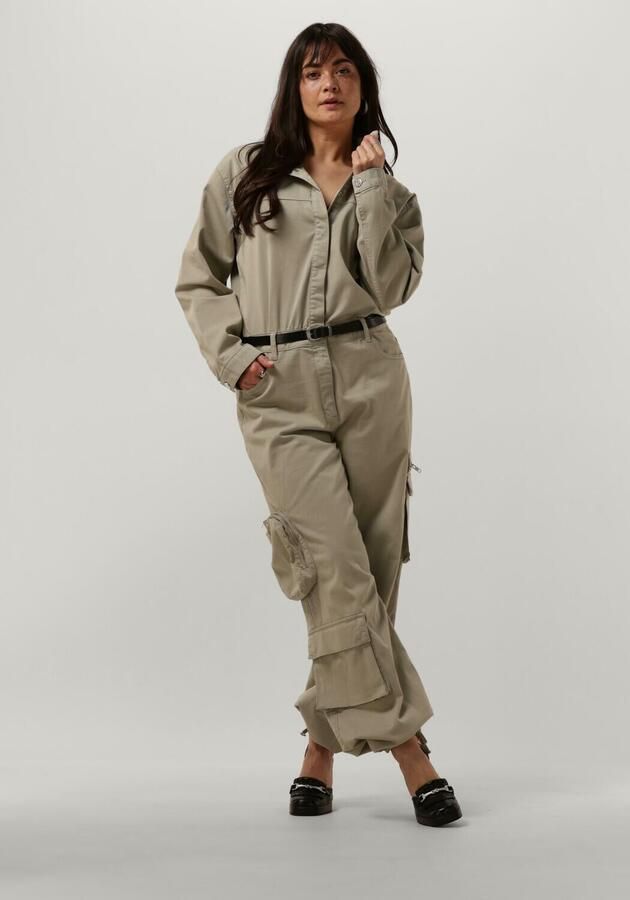 Gestuz Cargo-geïnspireerde jumpsuit met lange mouwen en hoge hals Green Dames - Foto 4