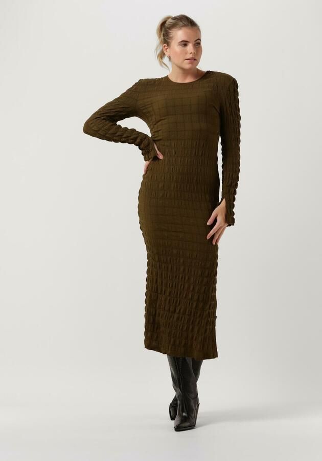 Gestuz AllenyGZ textured dress Groen Dames - Foto 4