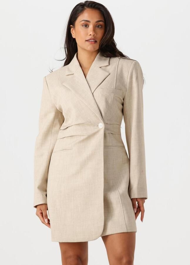 Gestuz Elegante Blazer Jurk Light Sand Melange Beige Dames - Foto 4