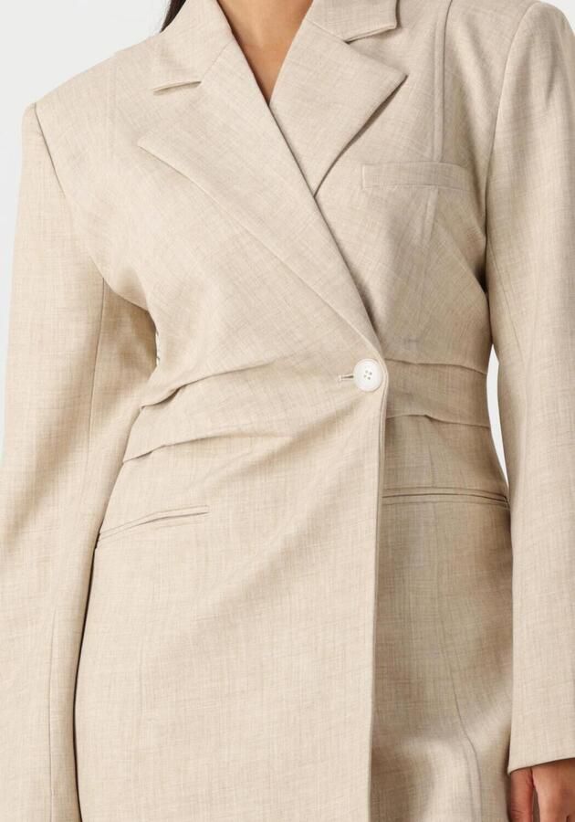 Gestuz Elegante Blazer Jurk Light Sand Melange Beige Dames