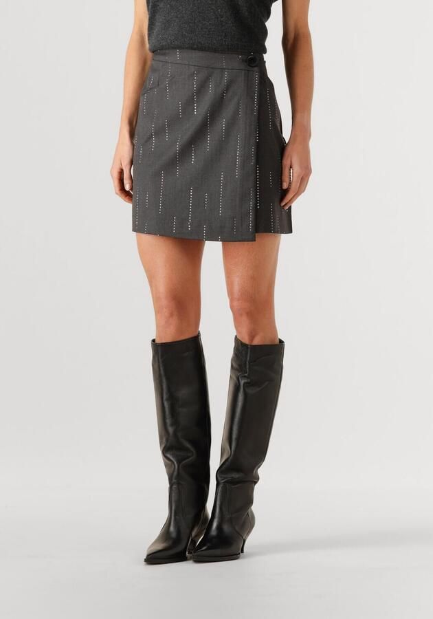 GESTUZ Dames Rokken Gzadira Mw Wrap Skirt Donkergrijs - Foto 4