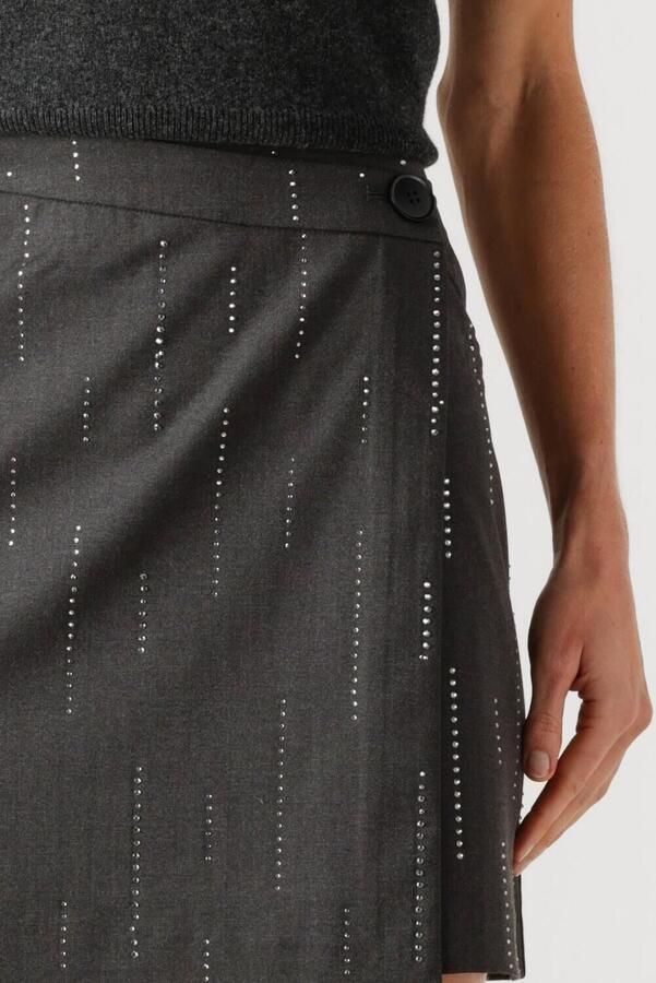GESTUZ Dames Rokken Gzadira Mw Wrap Skirt Donkergrijs - Foto 3