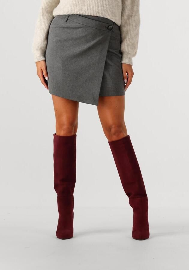 GESTUZ Dames Rokken Gzpaula Melange Mw Wrap Skirt Grijs - Foto 4