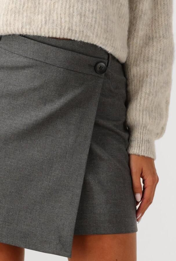 GESTUZ Dames Rokken Gzpaula Melange Mw Wrap Skirt Grijs - Foto 3