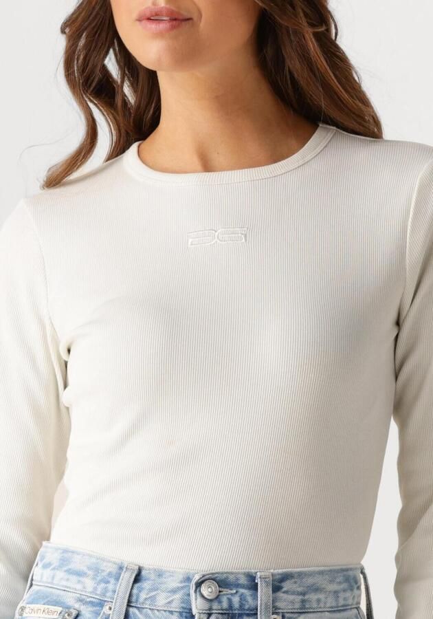 GESTUZ Dames Tops & T-shirts Drewgz Logo Top Gebroken Wit