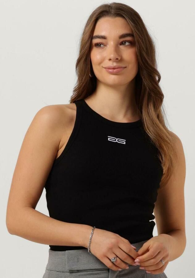 GESTUZ Dames Tops & T-shirts Drewgz Sl Logo Tank Zwart - Foto 4