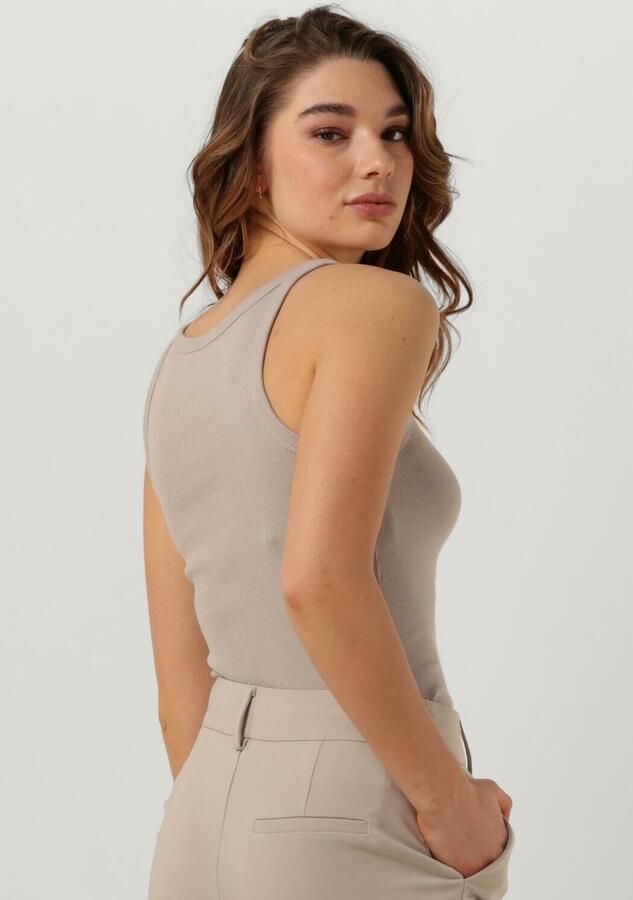 GESTUZ Dames Tops & T-shirts Drewgz Sl Top Noos Beige