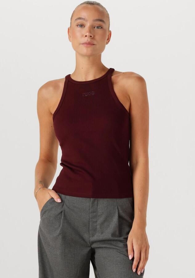 GESTUZ Dames Tops & T-shirts Gzdrew Rhinstone Logo Tank Bordeaux - Foto 4