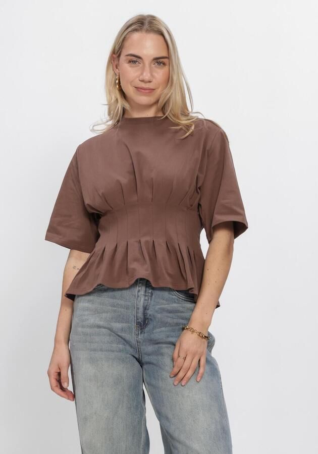 GESTUZ Dames Tops & T-shirts Gzinez Tee Bruin