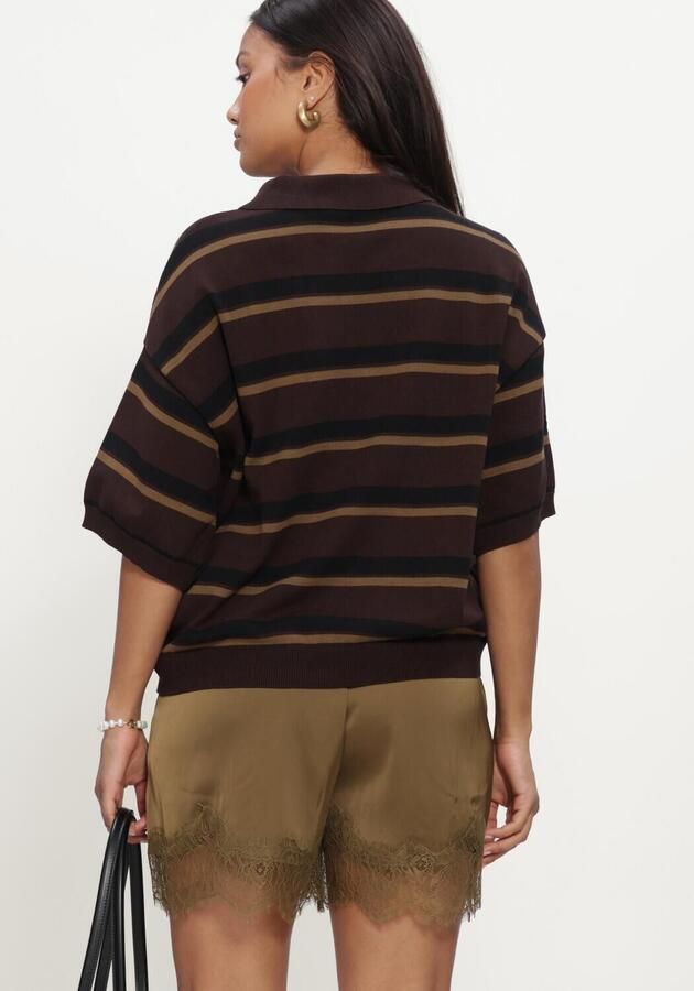 GESTUZ Dames Tops & T-shirts Gztaia Ss Polo Pullover Bruin - Foto 4