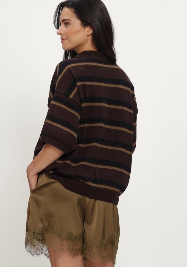 GESTUZ Dames Tops & T-shirts Gztaia Ss Polo Pullover Bruin - Foto 3
