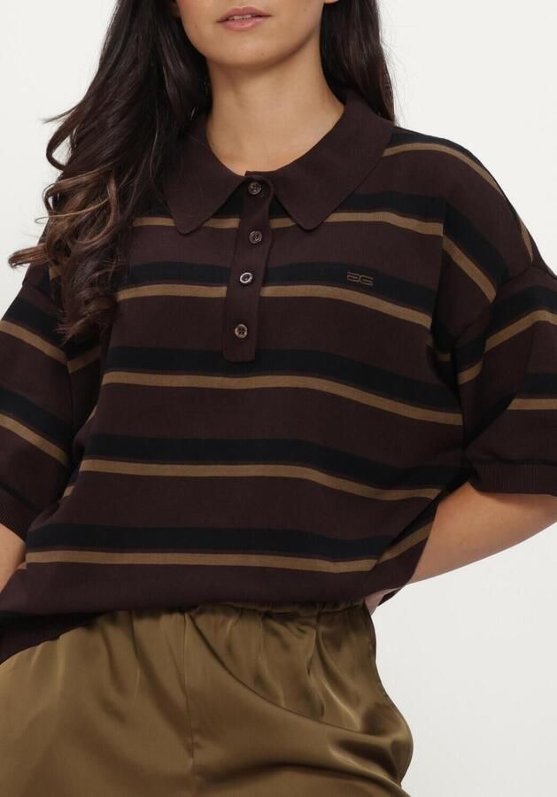 GESTUZ Dames Tops & T-shirts Gztaia Ss Polo Pullover Bruin - Foto 4