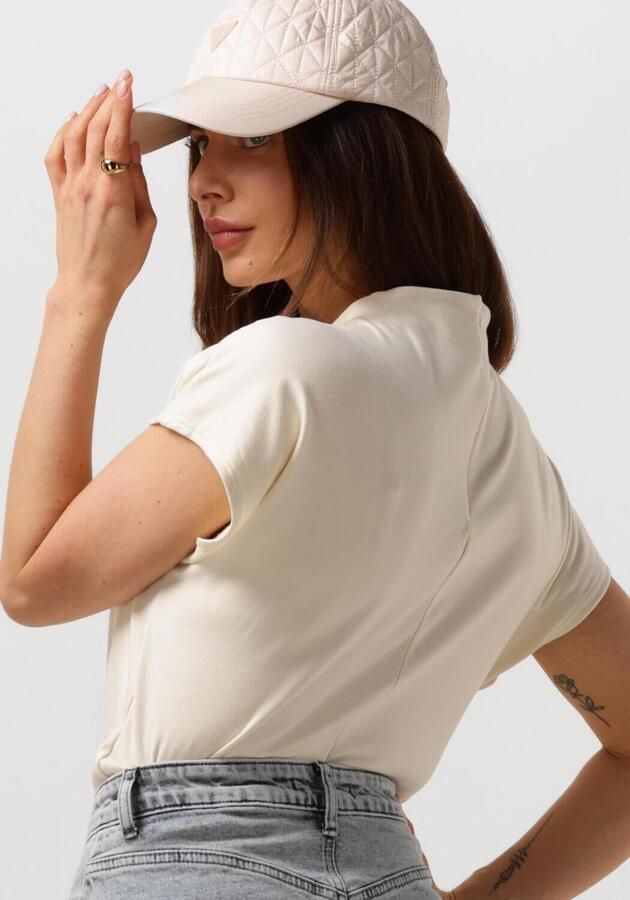 Gestuz Elegante Top met Hoge Hals en Gedrapeerde Effecten Beige Dames - Foto 2