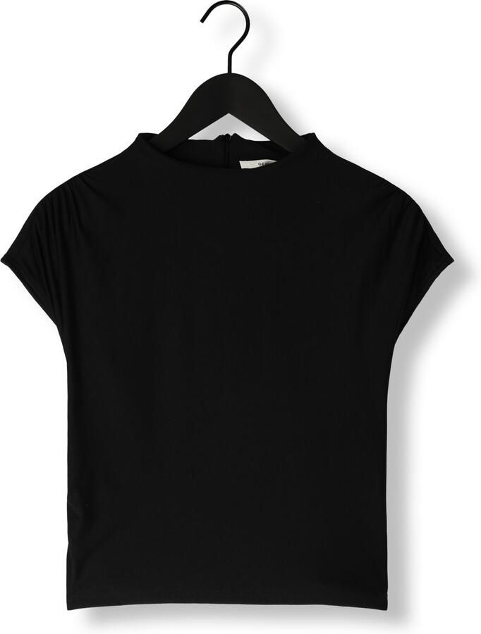 Gestuz Elegante Zwarte Top met Gedrapeerde Effecten Black Dames