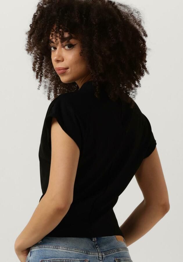 Gestuz Elegante Zwarte Top met Gedrapeerde Effecten Black Dames - Foto 2