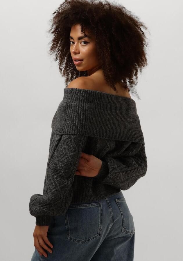 GESTUZ Dames Truien & Vesten Adiegz Off Shoulder Grijs - Foto 3