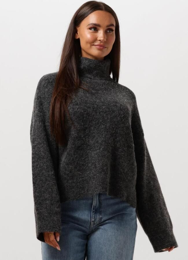 Gestuz Gezellige Rollneck Trui Charcoal Melange Gray Dames - Foto 4