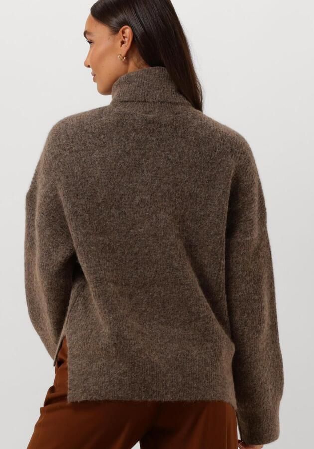 Gestuz Alphagz Rollneck Sweater Dark Sand Melange Brown Dames - Foto 2