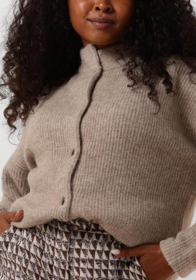 Gestuz Gebreid jack van alpacamix met opstaande kraag model 'Alpha' - Foto 3