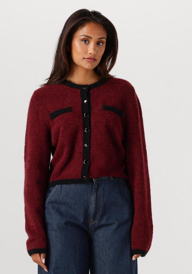 GESTUZ Dames Truien & Vesten Gzalpha Ls Contrast Cardigan Rood